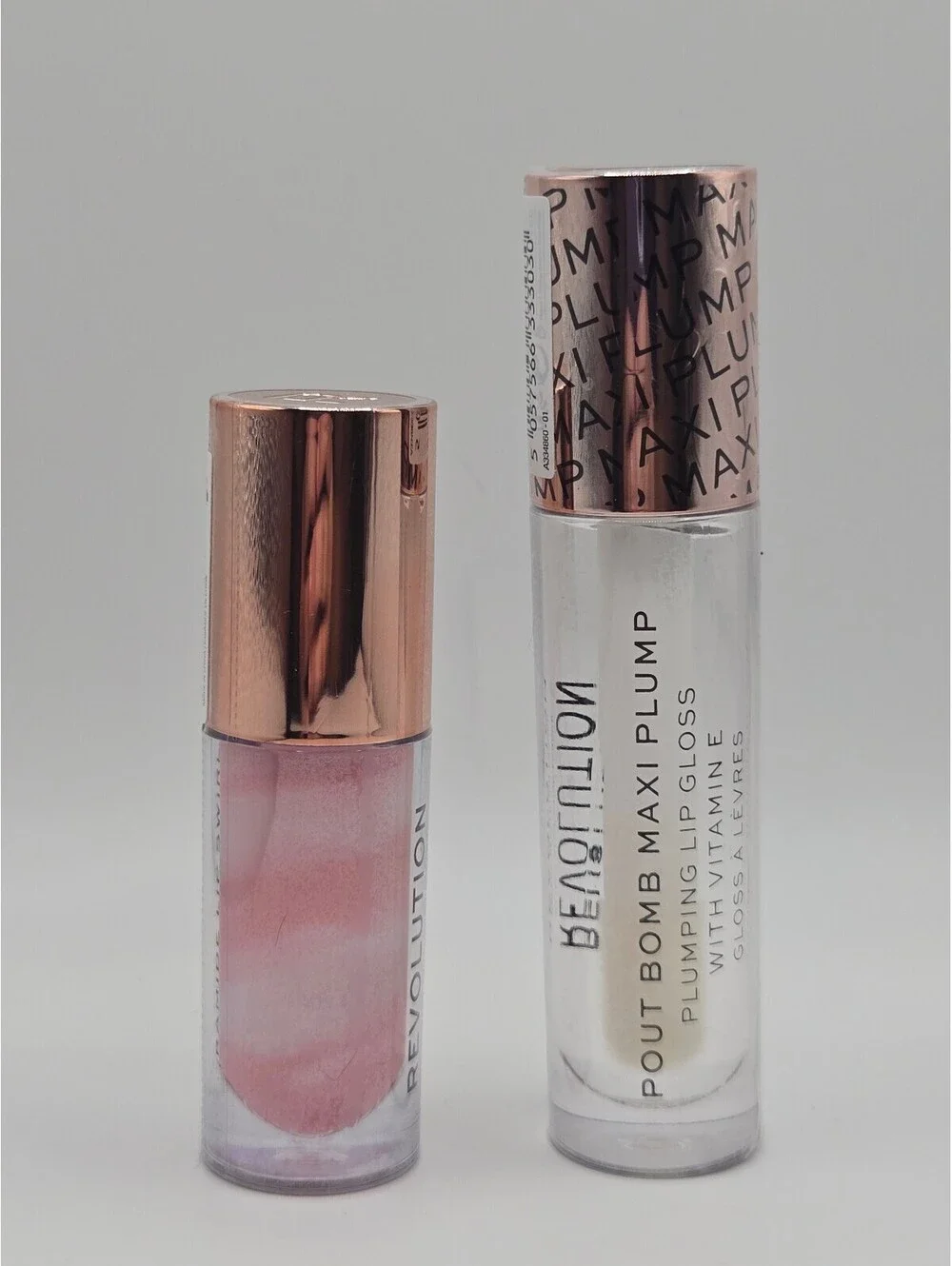 Revolution Ceramide Lip Swirl Gloss and Pout Bomb Maxi Plump Plumping Lip Gloss